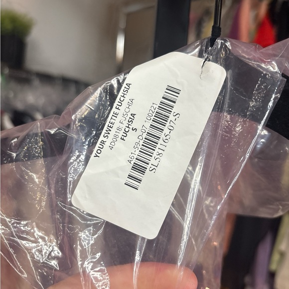 NWOT Lulu’s Your Sweetie Fuchsia Tie Strap Mini Dress S $59 Small - Picture 8 of 8